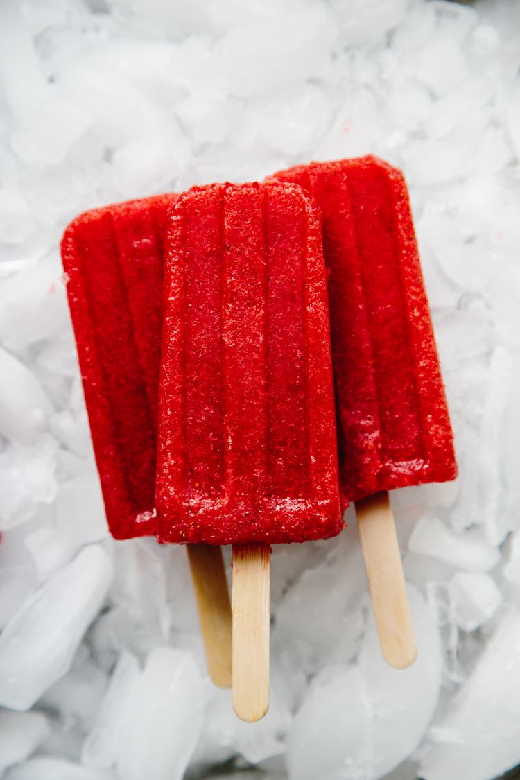strawberry and campari paletas | sweeter off the vine